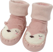 Babyslofjes Diertje Oud Roze - Anti-slip - 12-18 maanden