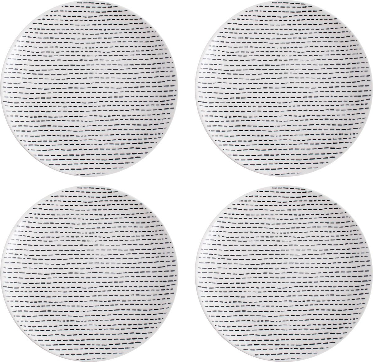 Bord Stripes Ø 20cm - FIKA - set 4 stuks