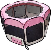 Puppyren Nylon roze-beige- 8 hoekig  125 x 125 x 64 (LxBxH)