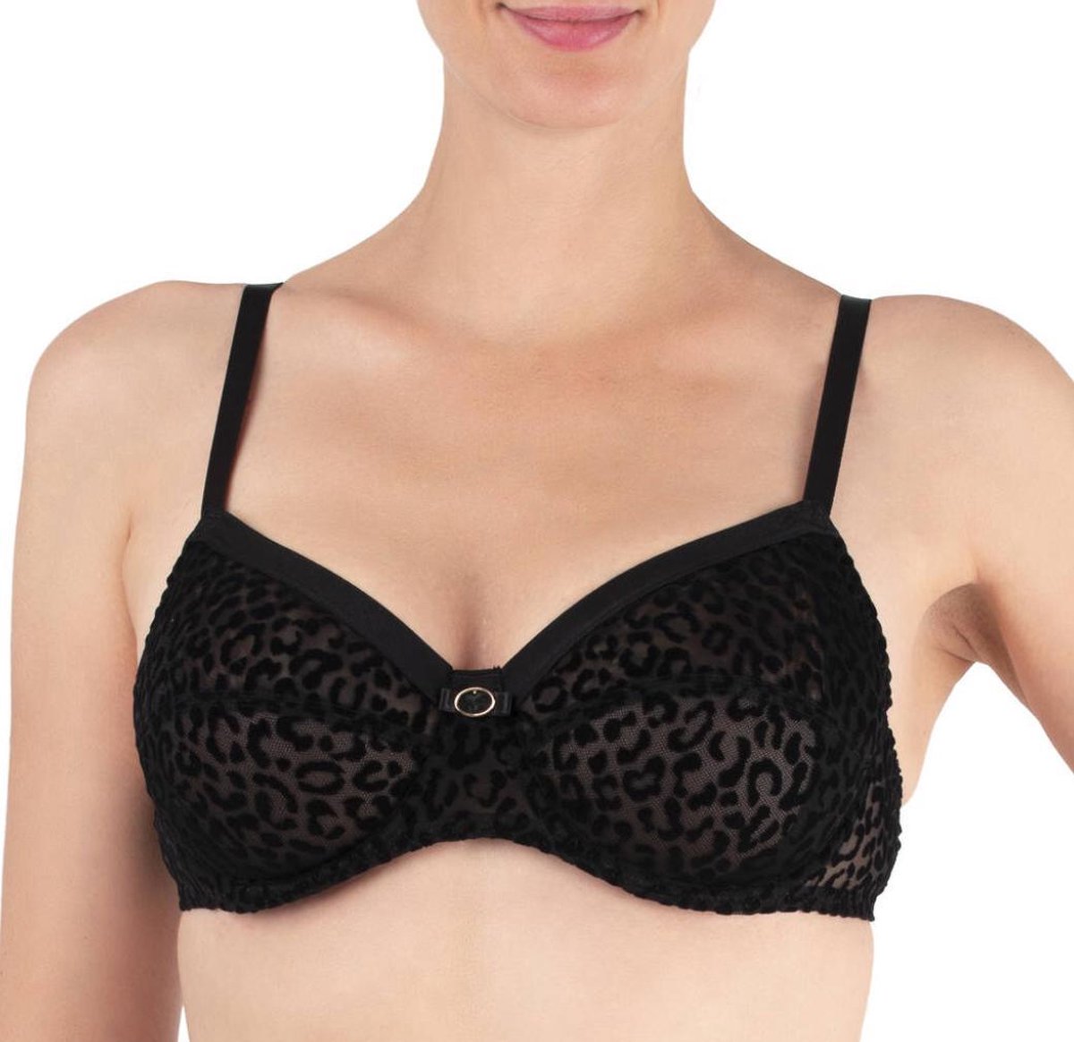Antigel by Lise Charmel signature fauve noir niet voorgevormde beugel BH 75/90G