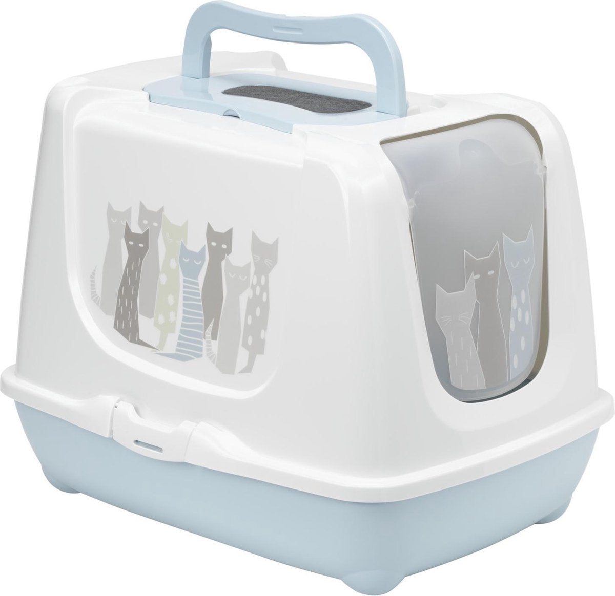 Moderna Trendy Cat Masai - Kattenbak - 50 cm cm Grijs Lichtblauw