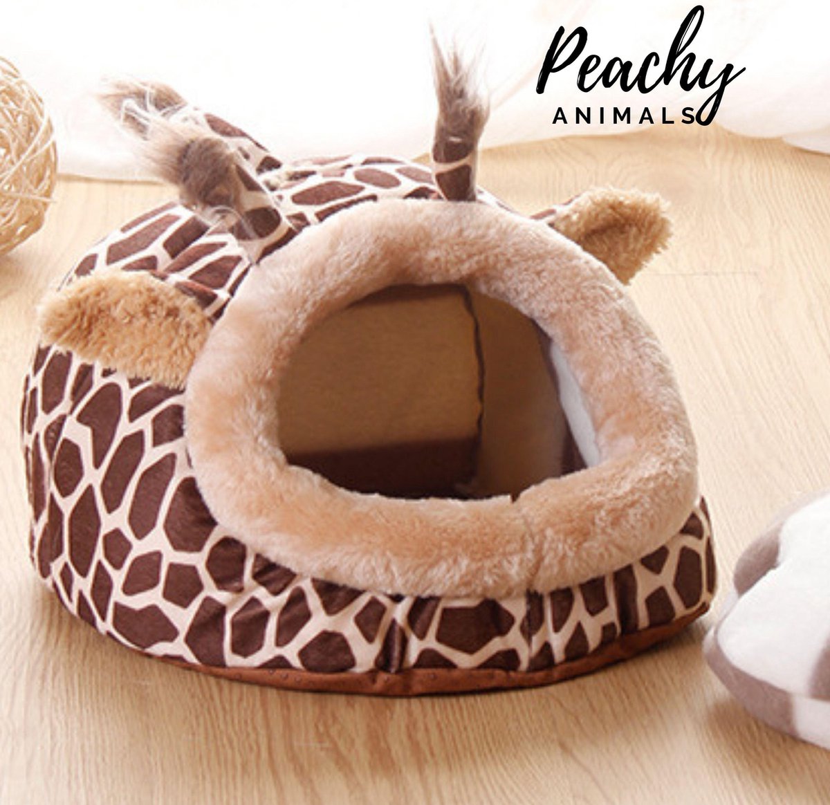 PEACHY®  Animals - Baby Cavia Huisje - Small - Bruin - Cavia Hok - Knaagdier Huisje - Wasbaar - Uitneembaar Kussentje - Rat - Hamster - Muis - Gerbil -  Egel