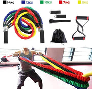 fitness elastiek Premium+ - Sportelastieken - Elastieken weerstandsbanden set – Weerstandsbanden – Home workout – Thuis Sporten – Fitness – Resistance bands – Trainingsset – Krachtraining - Pulvernutrition