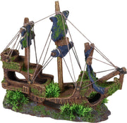 Aquarium decoratie Moza Scheepswrak 3 mast - 31 x 11 x 27 cm