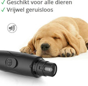 ESSENTIALS73 Elektrische Nagelvijl - Zwart - Nagel Vijl Huisdieren - Hond - Kat - Elektrisch - Oplaadbaar - Draadloos - Knipper - Trimmer - Nageltrimmer
