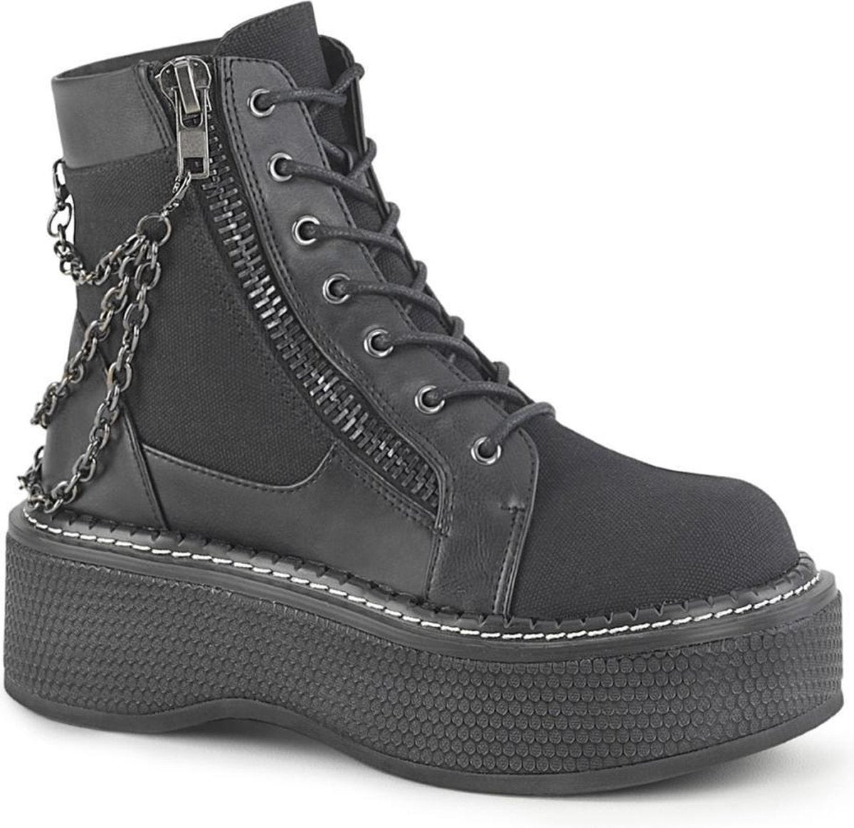 Demonia Enkellaars -39 Shoes- EMILY-114 US 9 Zwart