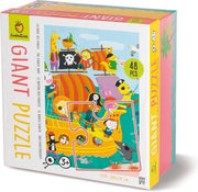 Puzzel - Vloerpuzzel - Piratenschip - 48st. - 100x70cm