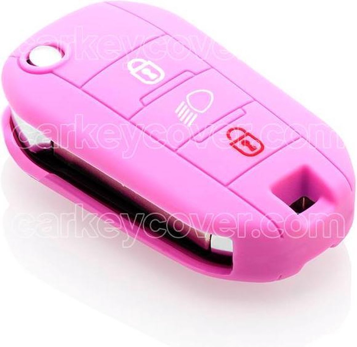 Citroën SleutelCover - Roze / Silicone sleutelhoesje / beschermhoesje autosleutel