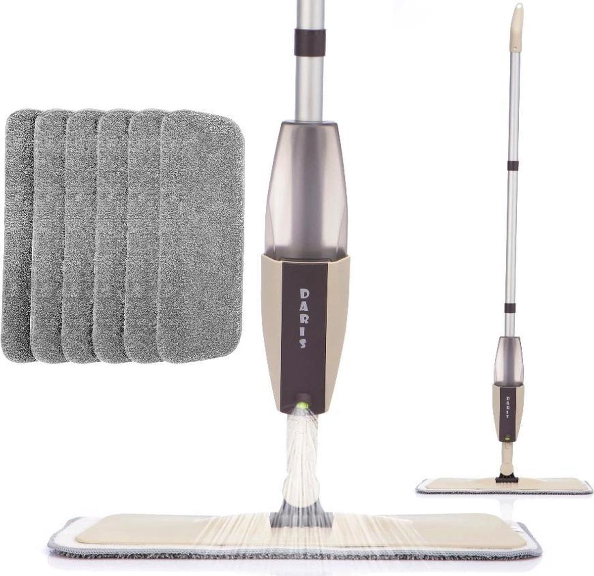 Spray mop Incl. 6 doeken - Hervulbaar reservoir 300ML - Vloerwisser met spray functie- 36cm wisbreedte - Dweil