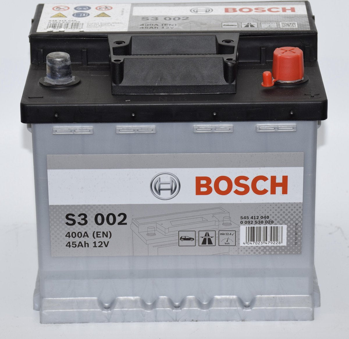 Bosch accu S3002 - 400A (EN) 45Ah 12V
