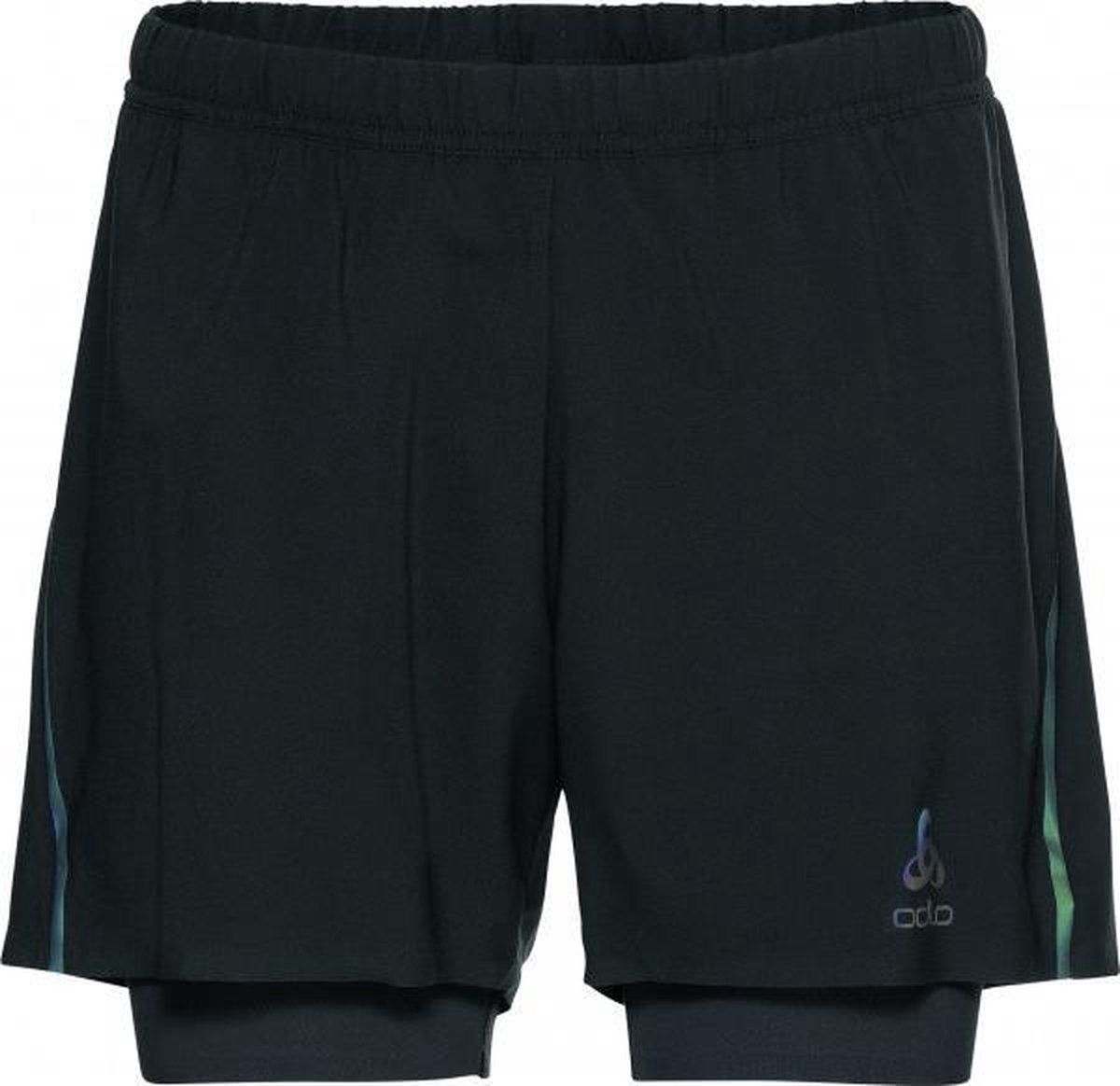 ODLO Zeroweight 5'' 2in1 Short Heren - zwart - maat S