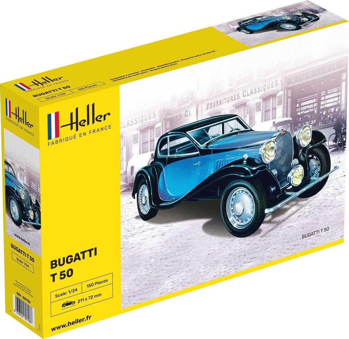 1:24 Heller 80706 Bugatti T-50 Plastic kit