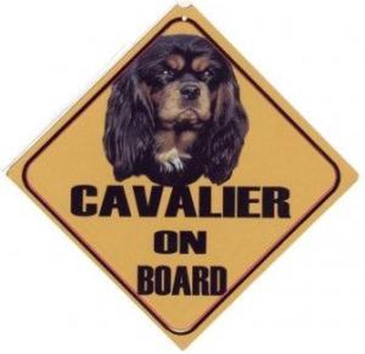 Autobordje Cavalier King Charles Spaniel Bruin/Zwart