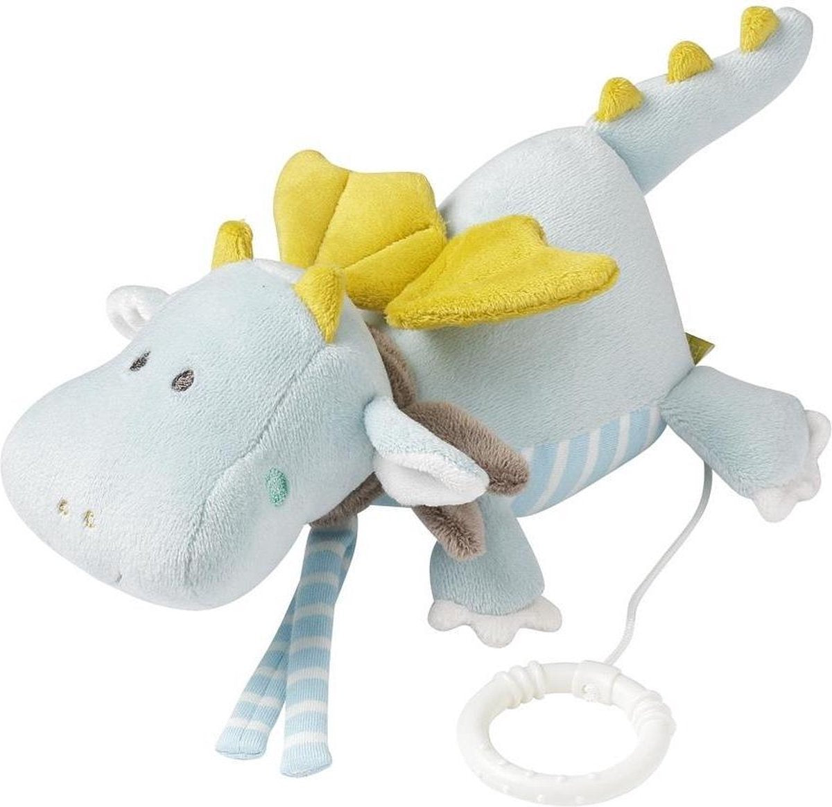 Fehn Muziekdoosje Draak Junior 20 Cm Polyester Lichtblauw