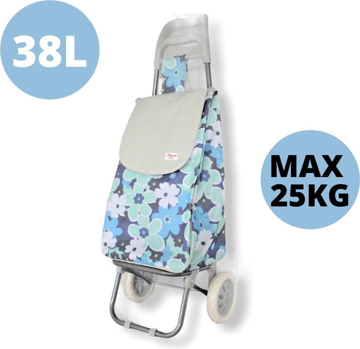 YILTEX - Boodschappentrolley / Boodschappentrolley Met Wielen / Boodschappenwagen / Shopper - 38L