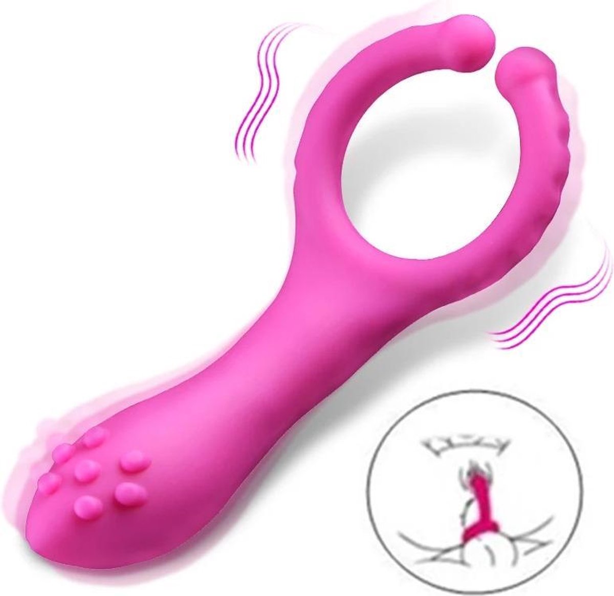 Multifunctionele  Vibrator- waterdichte dildo voor Koppels en Stellen- Masturbator - Roze
