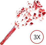 3 STUKS Valentijn Party Confetti Shooters - Partyshooter Hartjes - Partyshooter Liefde - Feest Shooter Liefje - Romantisch - Cadeau - Verrassing - Professionele Party Popper - Confetti Kanon Hart