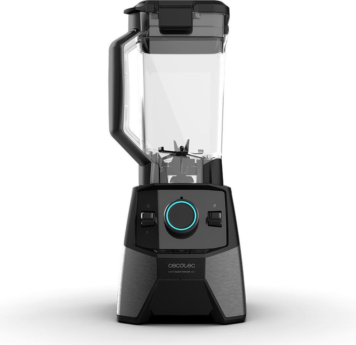 Cecotec Titanium Power Blender 2000W - Smoothie maker met ice crusher - 2L Glazen kom - Zwart