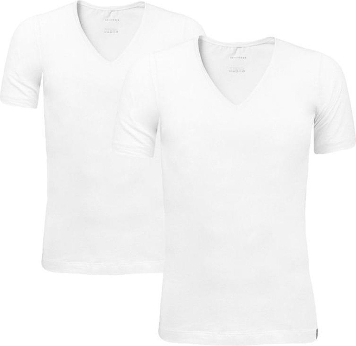 Schiesser 95/5 2P Heren Ondershirt - Wit - Maat L