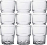 18x koffie/espresso glazen Empilable transparant 200 ml - Whiskey glazen  van glas 200 ml