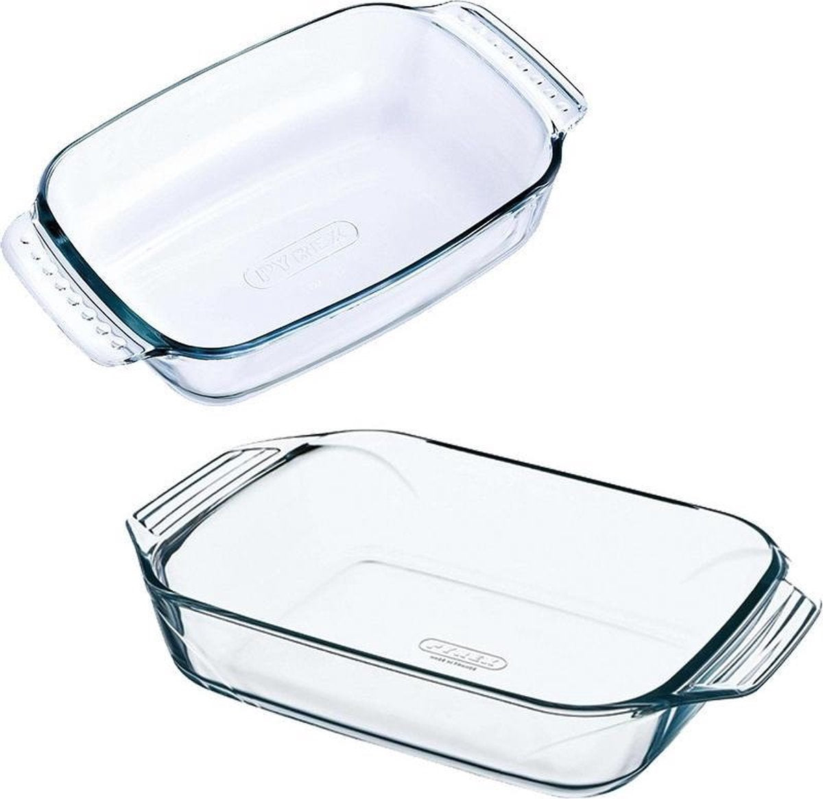 2x Glazen ovenschaal 1