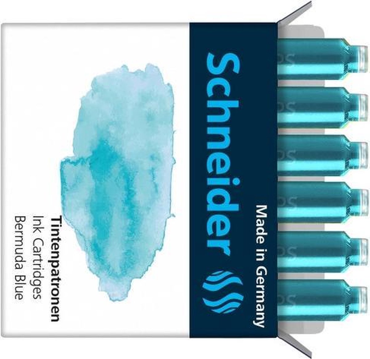 Inktpatronen Schneider pastel - Bermuda Blauw doos 6st.