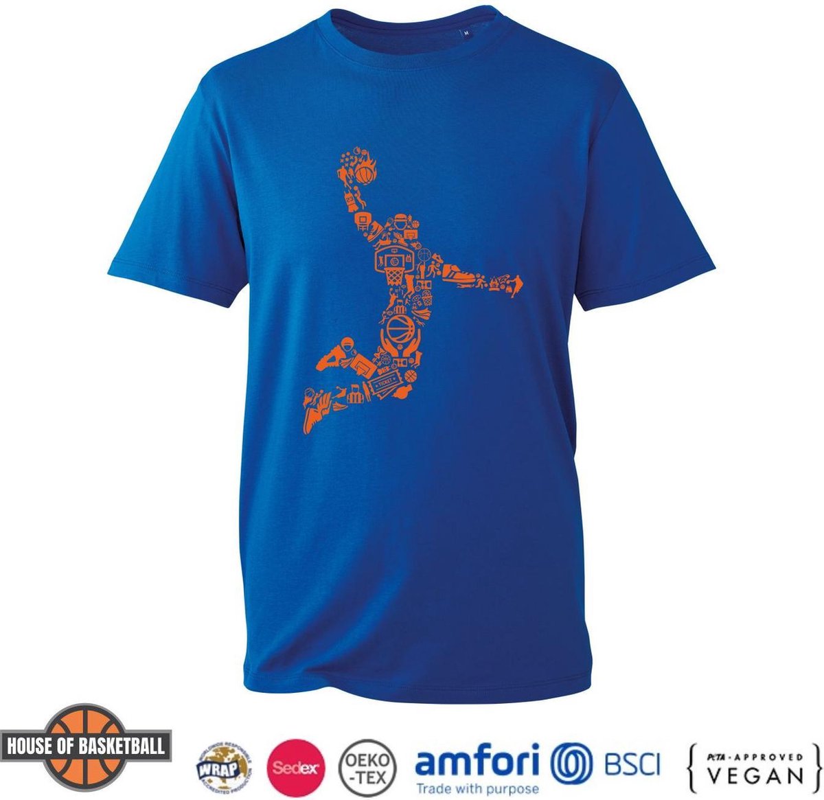 Basketball Player Icon logo T-shirt - kobaltblauw - XXL