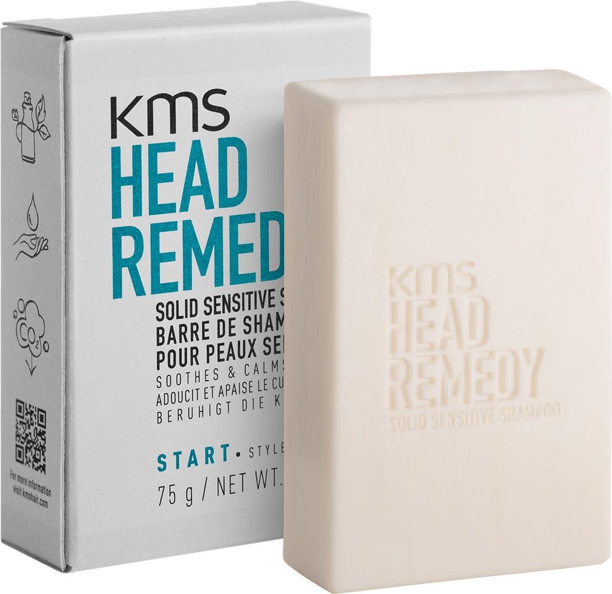 KMS - Head Remedy - Sensitive - Solid Shampoo Bar - 75 gr