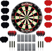 Winmau Blade 5 - dartbord - plus 2 sets - dartpijlen - plus 30 - dartflights - plus 30 - dartshafts - cadeauset