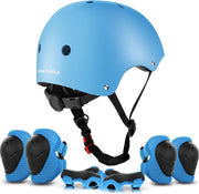 Beschermende set Kinderbeschermer Inline-beschermingsmiddelen Kniebeschermers voor kinderen Set met helm voor Inline-skateboard Fiets Rolschaats