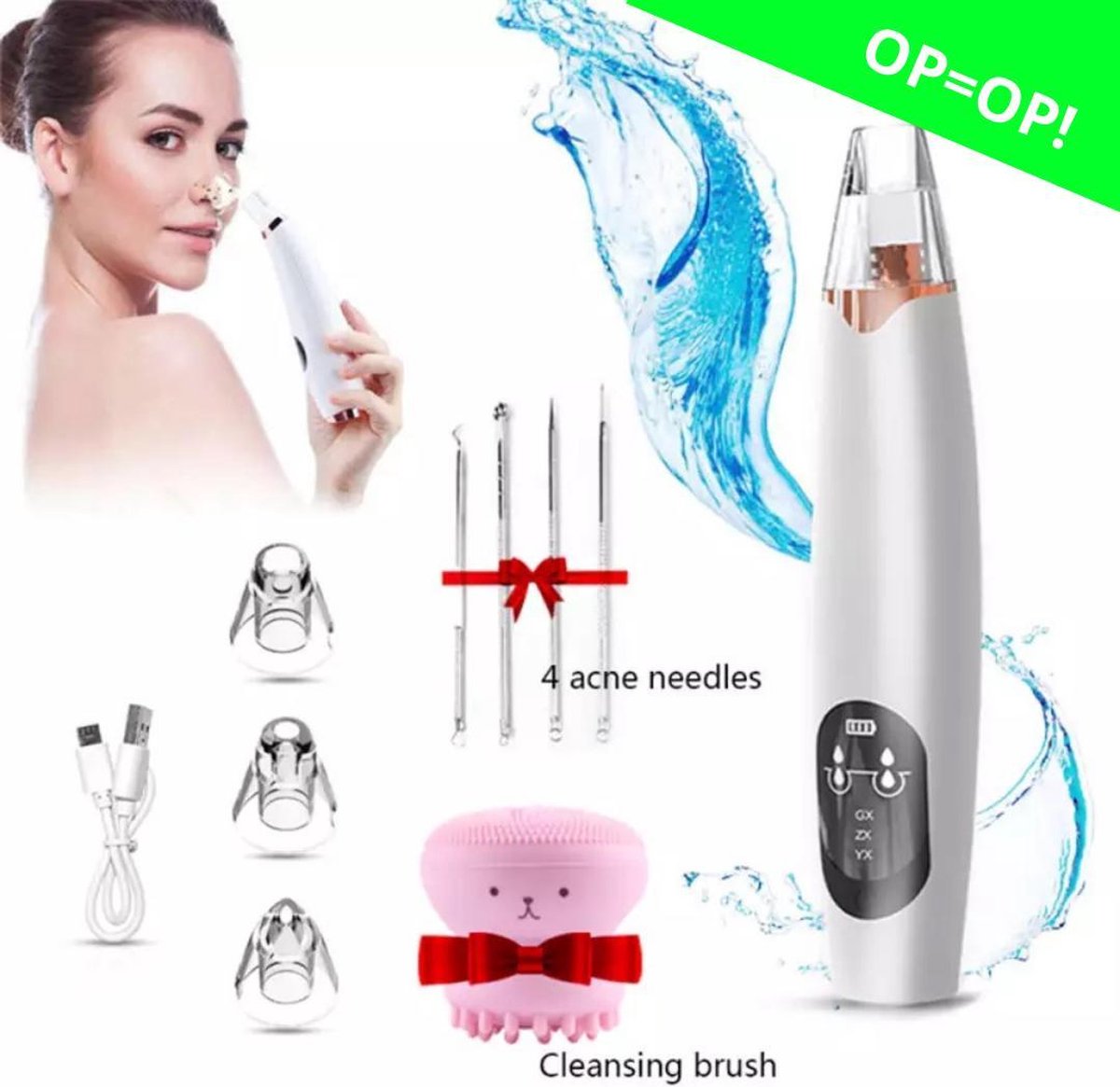 PREMIUM Blackhead Remover - Blackhead Remover Vacuum - Gezichtsborstel - Mee eters Verwijderen - Mee eter Verwijderaar - Puisten Verwijderaar - Face Wash