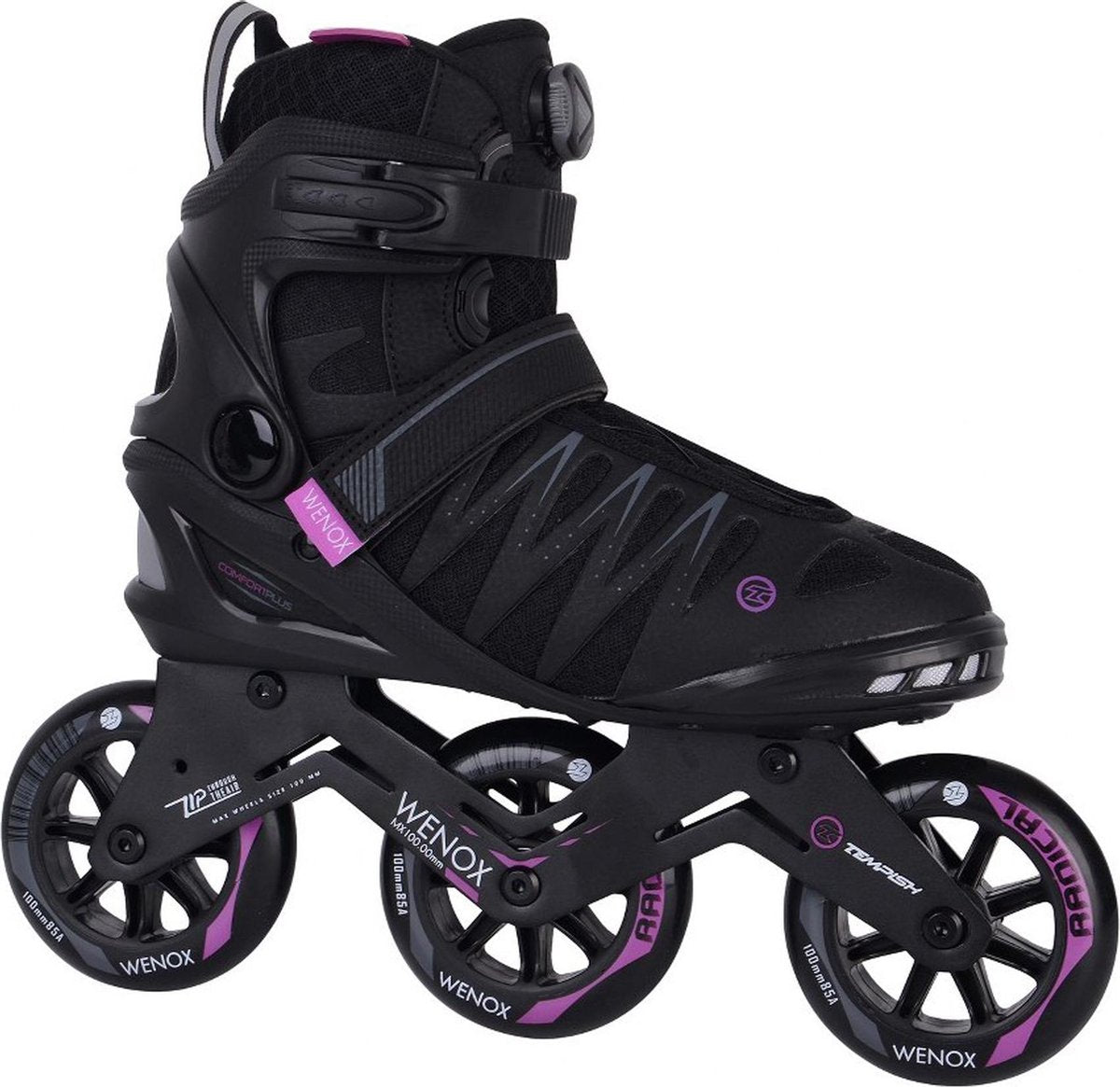 Tempish Wenox Top 100  Inlineskates - Maat 39 - Vrouwen - zwart/paars/grijs