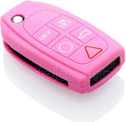 Volvo SleutelCover - Roze / Silicone sleutelhoesje / beschermhoesje autosleutel
