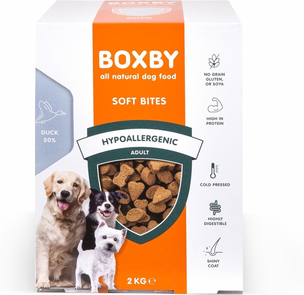 Boxby Hypoallergenic Hondenvoeding Eend - Hondenvoer - 2 kg