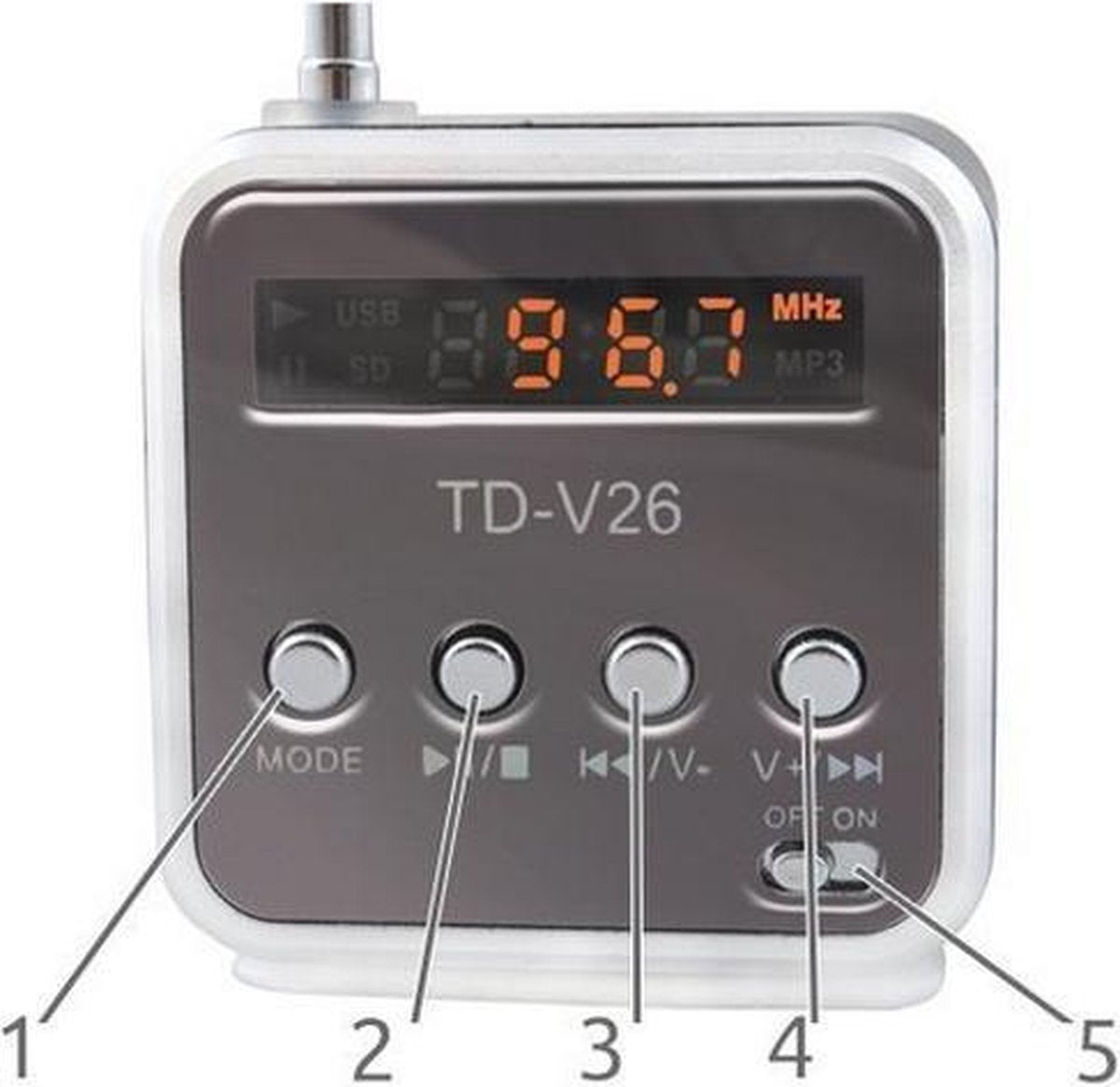 Mini draadloze speaker met radio | 5 cm x 5 cm x 5 cm | RADIO FM |