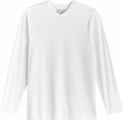 Coolibar - UV Shirt voor heren - V-Hals Longsleeve - Morada - Wit - maat L