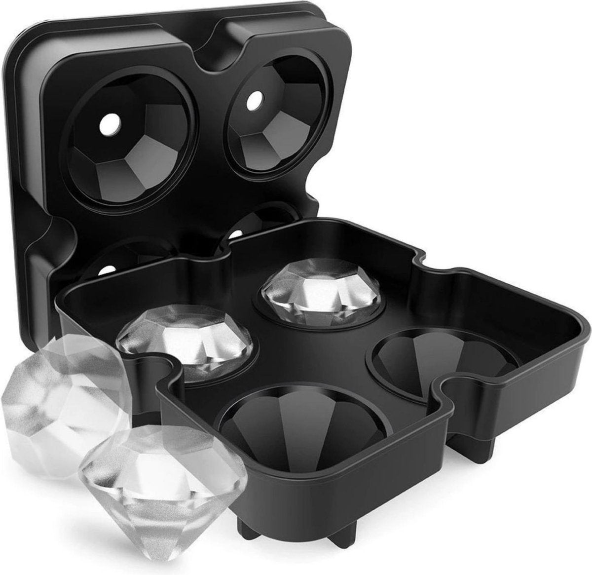 Grandecom® | Siliconen Ice Cube Tray  |Diamant | Keuken | Vriezer | Ijs