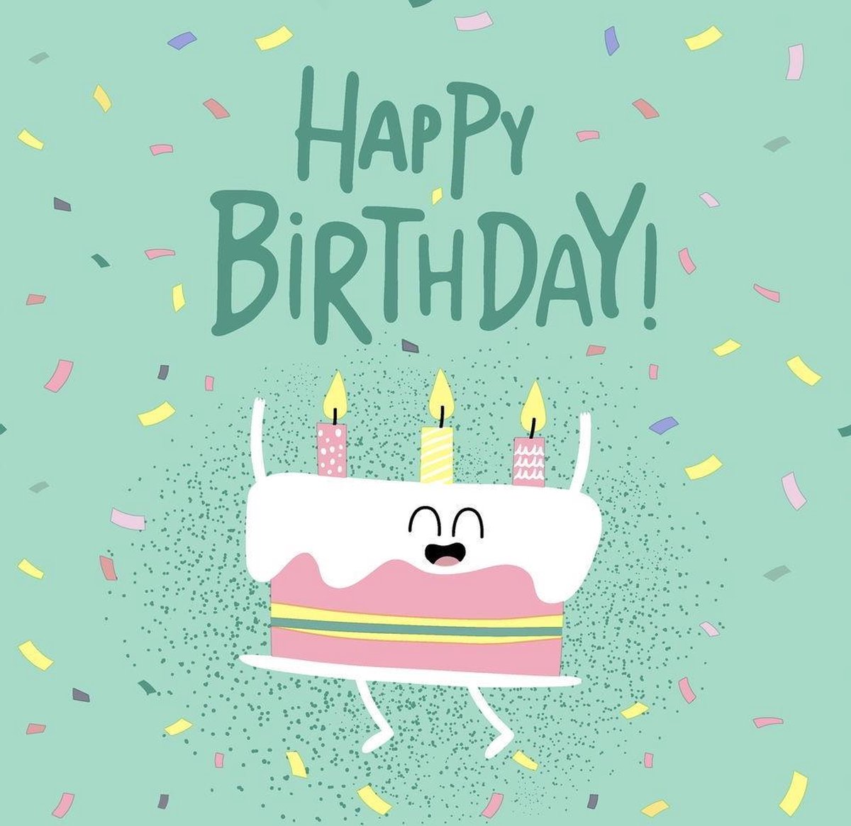 Duni Servetten Happy Birthday 33 X 33 Cm Papier Groen 20 Stuks