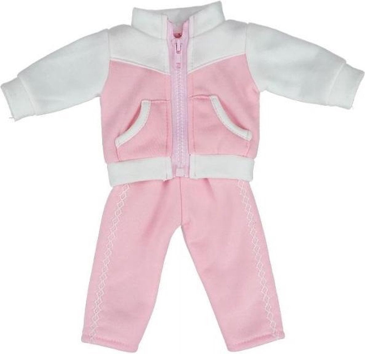 Gerardo's Toys Babypoppenkleding 43 Cm Roze/wit