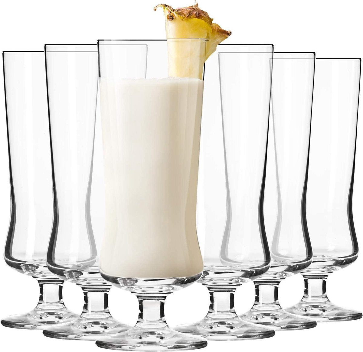 Gutos Pina Colada cocktailglazen - Cocktail glazen - ijskoffie - Smoothie - Longdrink glas - Longdrink glazen - Limonadeglazen - Sapglazen - Set van 6 - 300 ML - 6 stuks - Vaatwasserbestendig