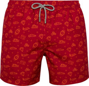 BILLIONAIRE Sneldrogende Zwembroek Heren met Mesh Binnenbroek en Drie Zakken - Zachte en Comfortabele Zwemshort Heren / Zwembroeken Heren - Waterafstotende Zwembroek Mannen / Herenmode van Premium Stof - Rood - XL (EU 46)