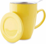 Mok met zeef en deksel - Theebeker Soft Sun - Geel - 350 ml