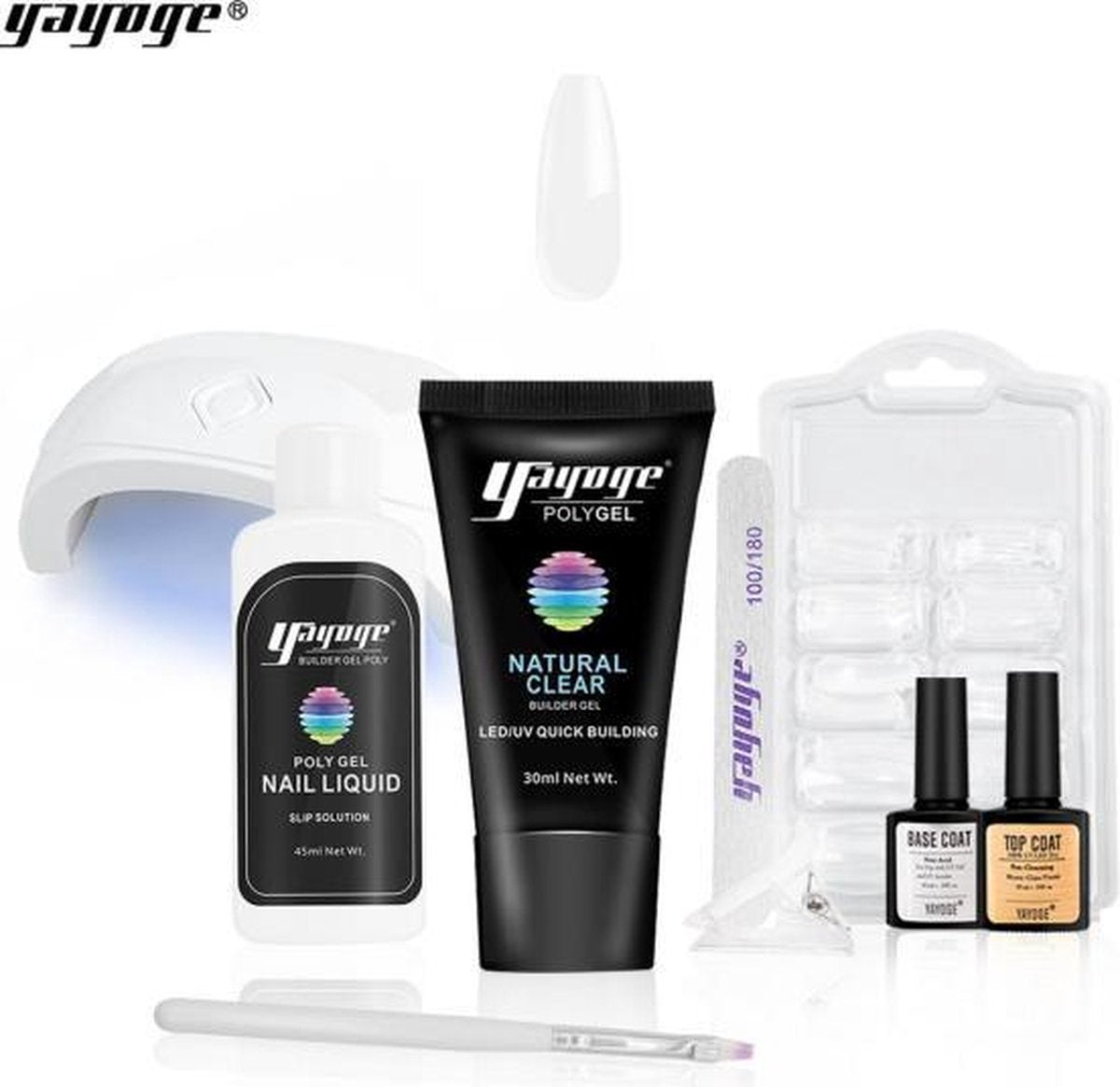 Polygel - Gelnagels Starterspakket - Polygel Starterspakket - Gellak starterspakket - Gel Nagellak - Kunstnagels - UV Lamp - 1 kleuren