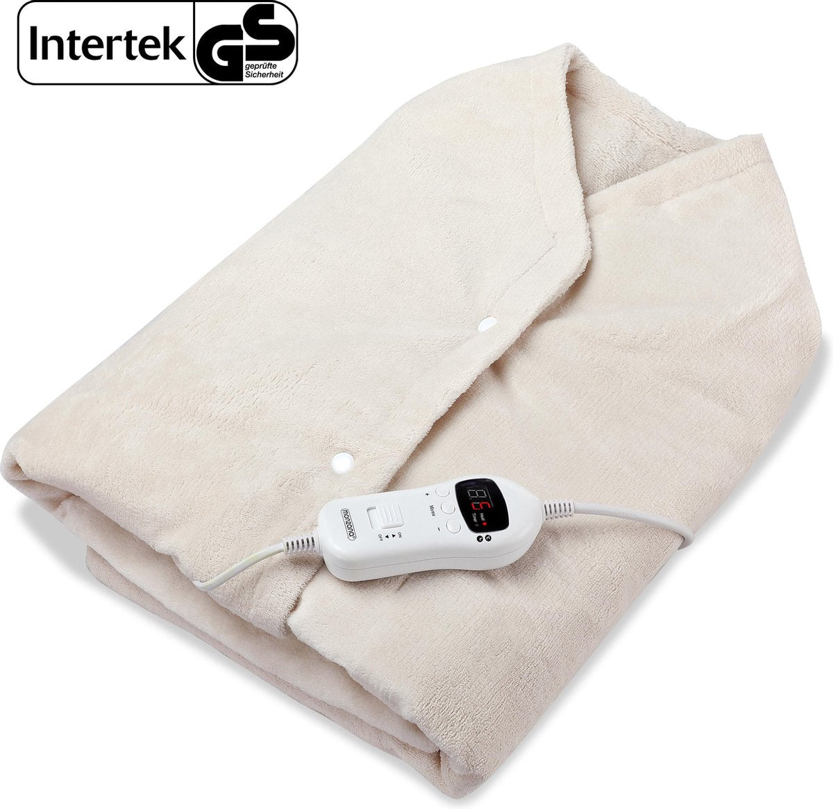 Monzana verwamingsdeken cape 145x100 cm flanel fleece 120W crème