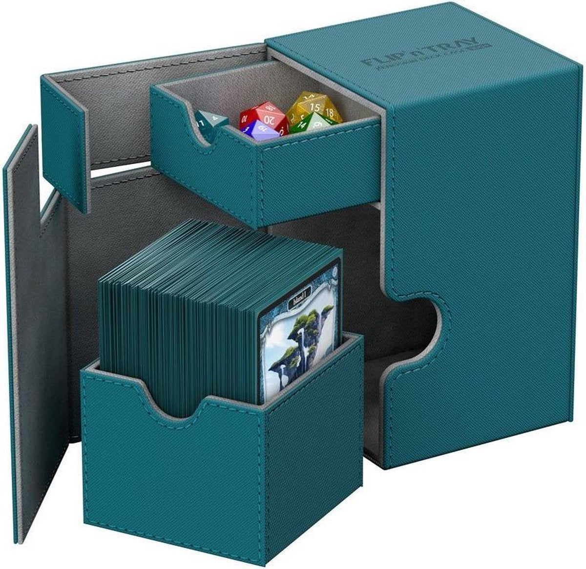 Ultimate Guard Flip´n´Tray Deck Case 100+ Standard Size XenoSkin Petrol Blue