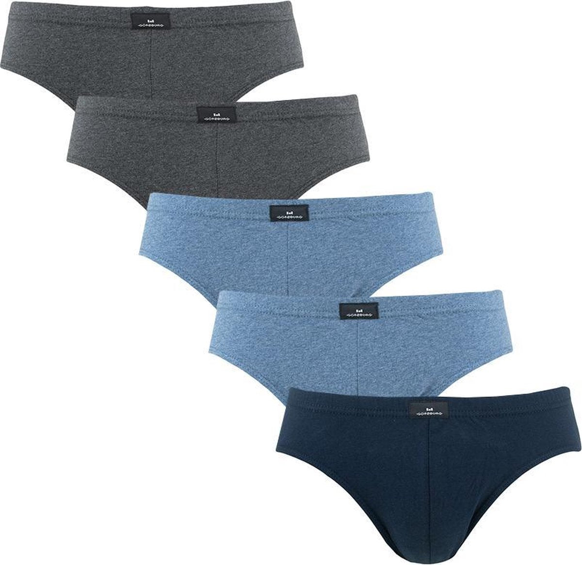 Götzburg 5P slips basic blauw & grijs - S