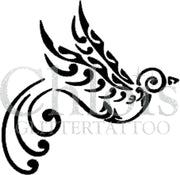 Chloïs Glittertattoo Sjabloon 5 Stuks - Elegant Bird - CH1705 - 5 stuks gelijke zelfklevende sjablonen in verpakking - Geschikt voor 5 Tattoos - Nep Tattoo - Geschikt voor Glitter Tattoo
