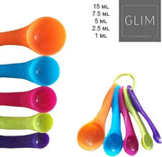Maatlepel set - Maatschepjes 5-delig - Kleurrijke maatcups - Ingredienten afmeten