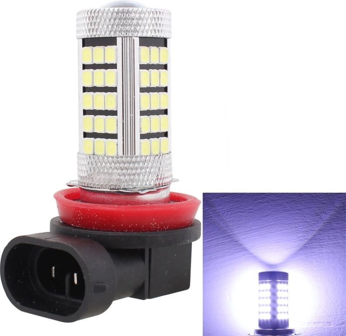 2 STKS H11 12.6 W 630LM 6500 K Wit Licht 2835 SMD 66 LED Auto Mistlamp