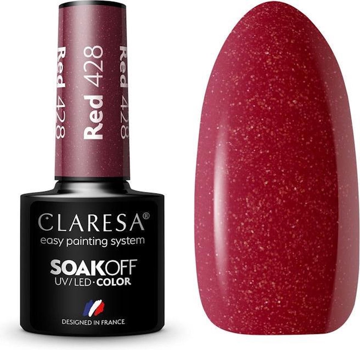 Claresa UV/LED Gellak Rood #428 - 5ml.